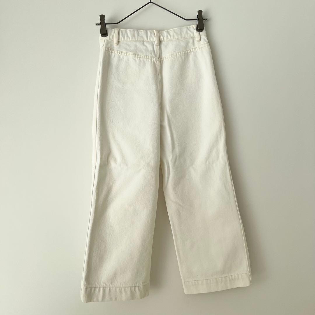 【新品タグ付き】BURBERRY バーバリー 140cm ロゴ 白デニムパンツ