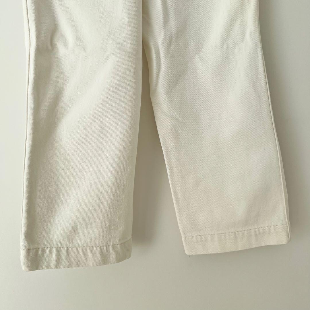 【新品タグ付き】BURBERRY バーバリー 140cm ロゴ 白デニムパンツ