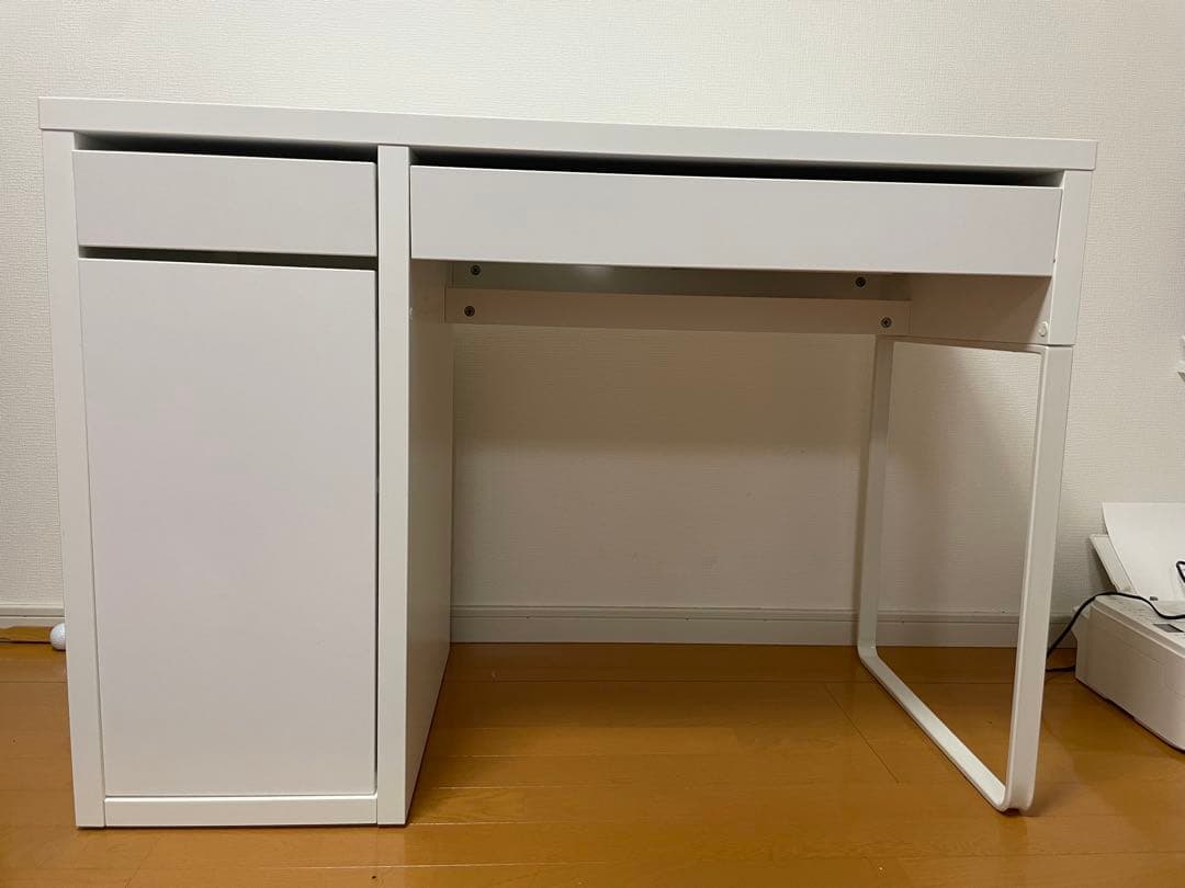 IKEA MICKE 学習机、パソコンデスク、テレワーク、ホワイト、組み立て済み