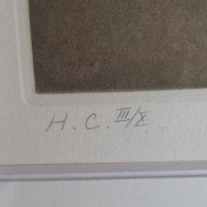 銅版画　横になる裸婦