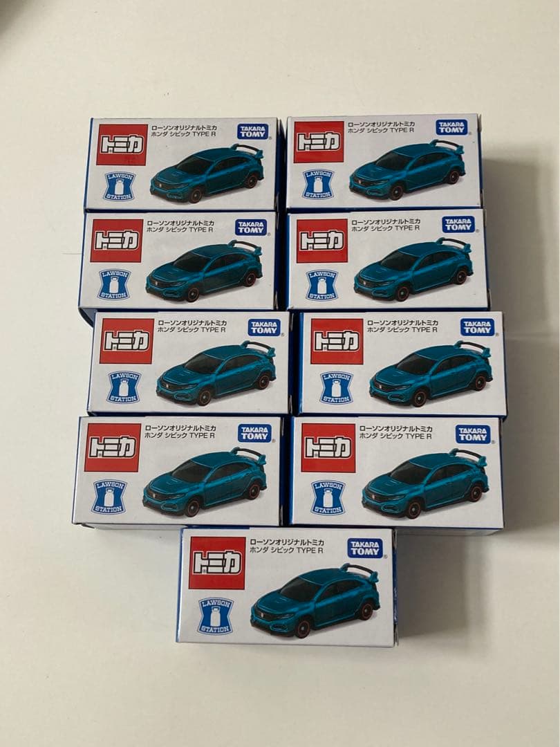 新品未開封　ローソン限定　トミカ　ホンダ　シビック　TYPE R 9台セット