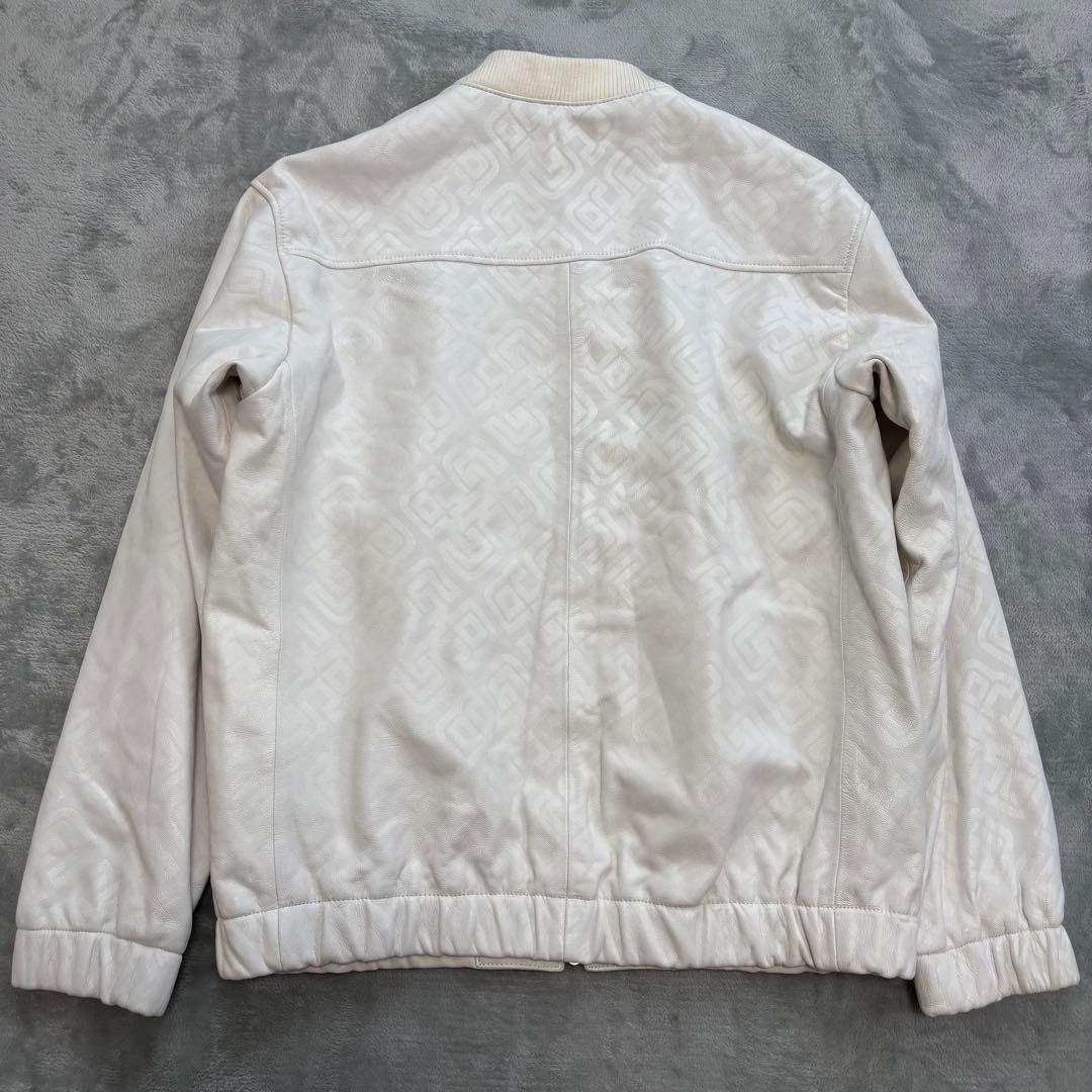 GARNIER ラムレザージャケット　L 総柄　MA-1 ブルゾン　21年モデル