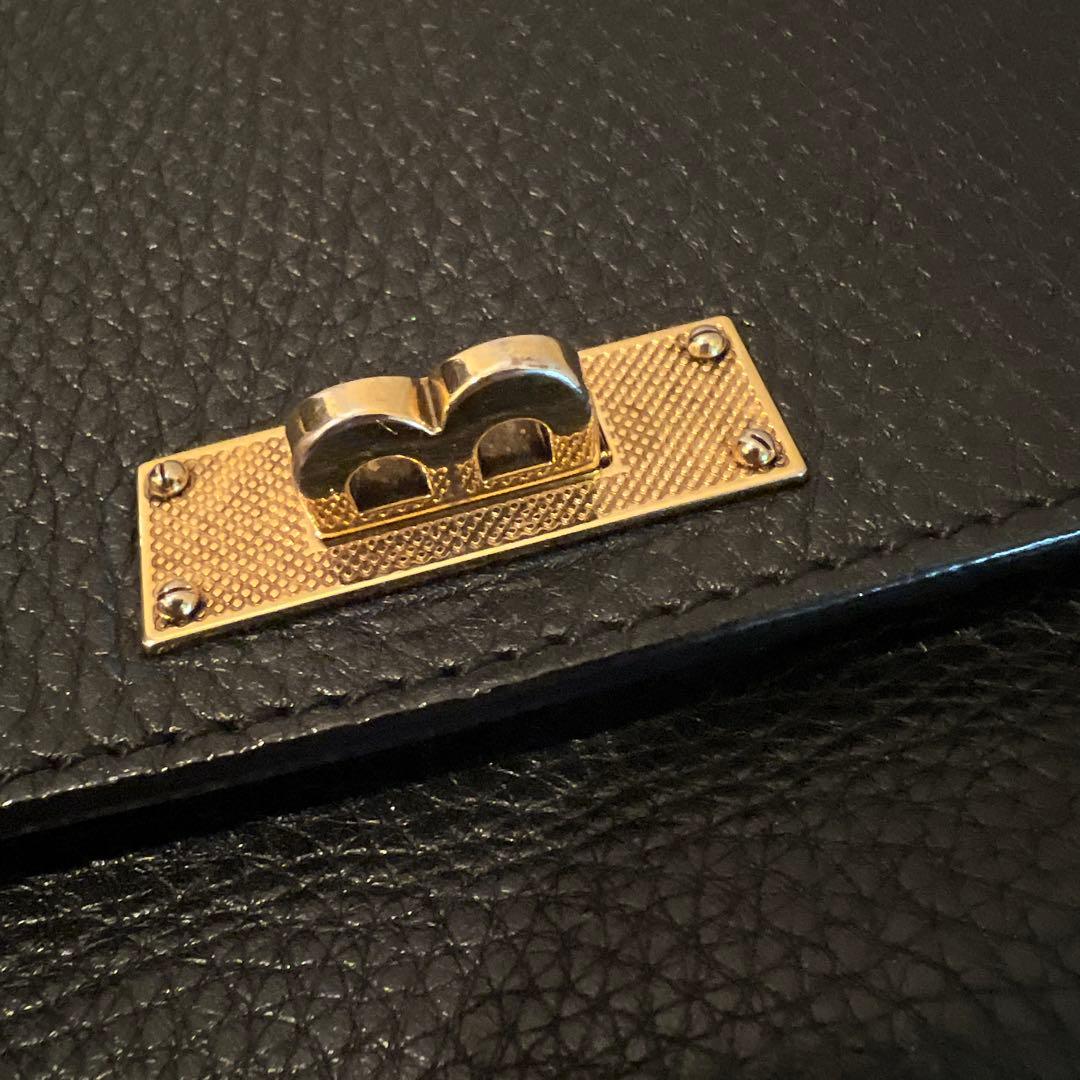 BALLY 黒 レザー ショルダーバッグ