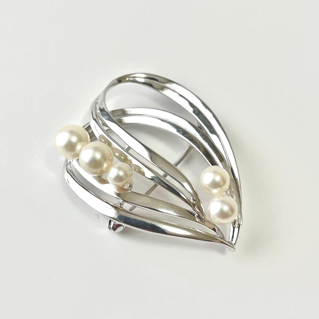 皇室御用達✨ミキモト アコヤ真珠 パール ブローチ コサージュ ハート
