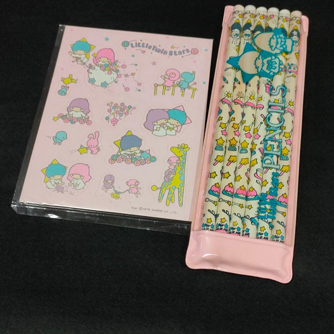 ■ 昭和レトロ 1976年 サンリオ キキララ 鉛筆セットとシールのセット ■