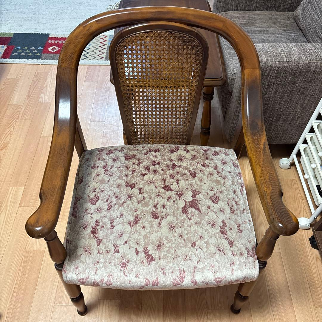 【美品】 昭和 レトロ 家具 カリモク karimoku 椅子 イス チェア ②