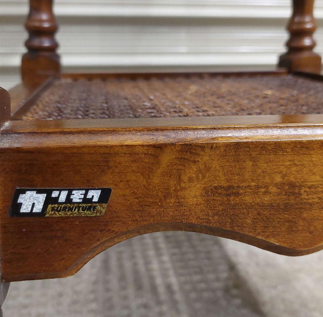 オールドカリモク アンティーク コロニアル 花台 電話台 飾り台 サイドテーブル