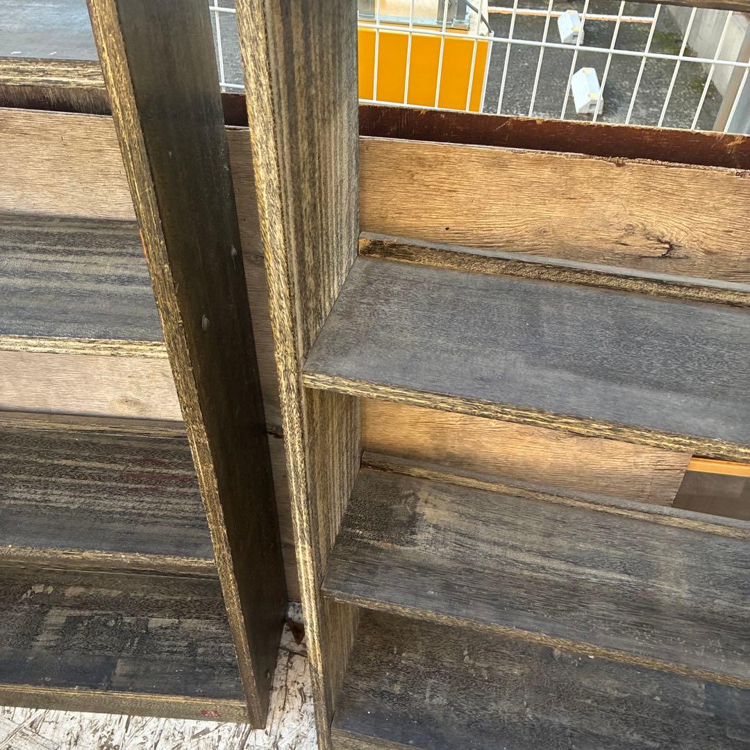 ビンテージ本棚 ビンテージ家具 昭和レトロ木製本棚 3セット