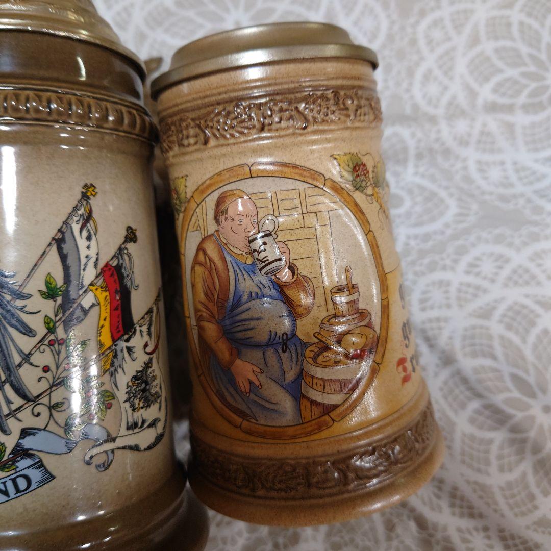限定アンティークドイツ製ビールジョッキ 3点セット観賞用コレクション