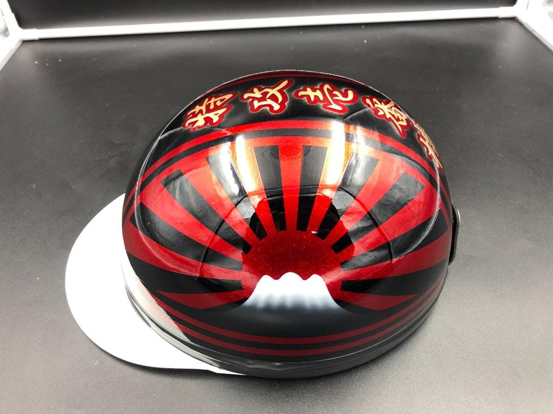 コルク半　カスタム　富士日章　三つボタン　黒赤　ラメ　特攻　高級クリヤ送料無料