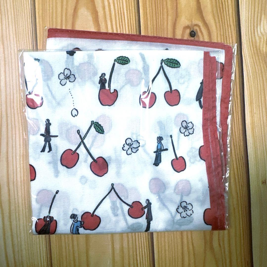 刀剣乱舞ONLINE 鬼頭祈コラボ ハンカチ　加州清光・大和守安定とチェリー