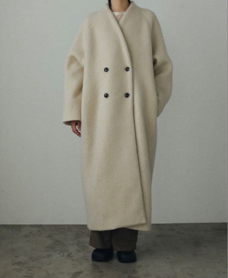 アンヌーク　anuke Collarless Shaggy Coat