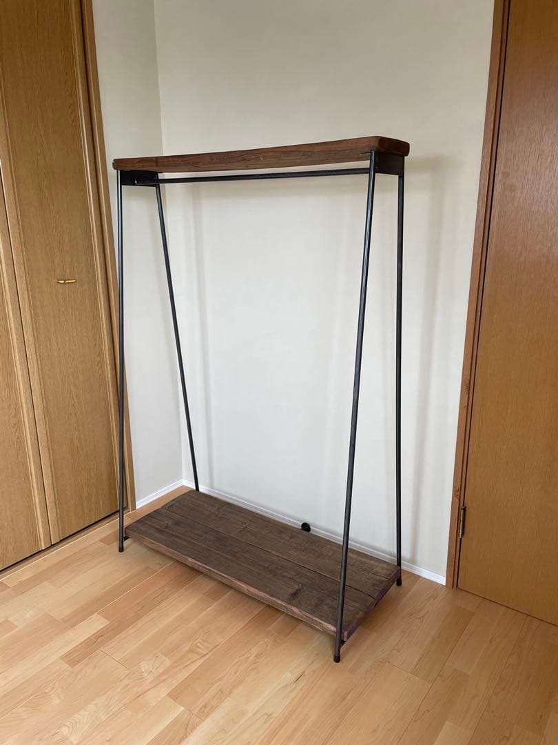 アイアン×木製ハンガーラック