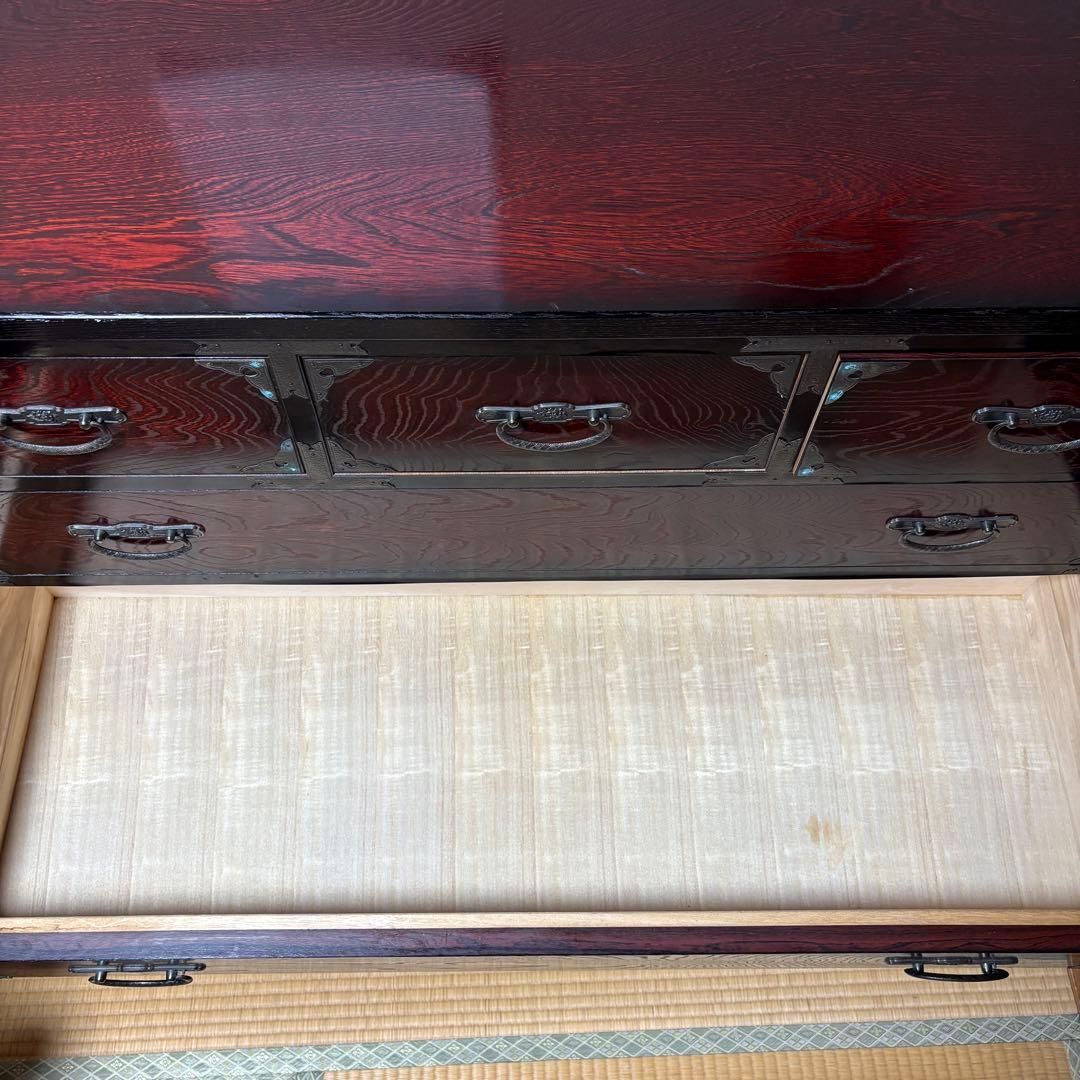 昭和レトロ　和箪笥 時代箪笥 和箪笥　金具付き 木製　民芸家具 アンティーク調