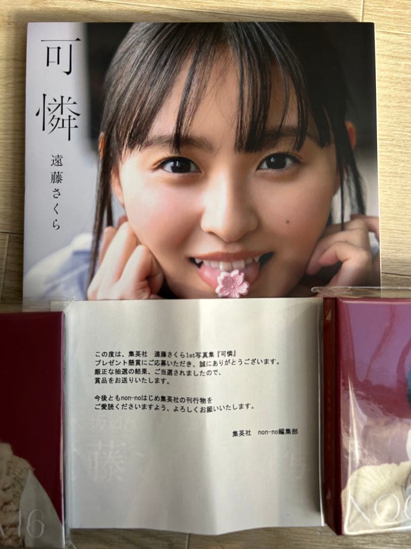 乃木坂46 遠藤さくら写真集 【可憐 】直筆サイン入り特大ポスター 当選通知書付