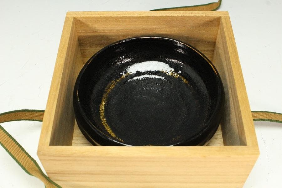 大特価 茶道具 黒楽馬盥茶碗 平夏茶碗 松楽造 銘 好日大徳寺書付K-LC541