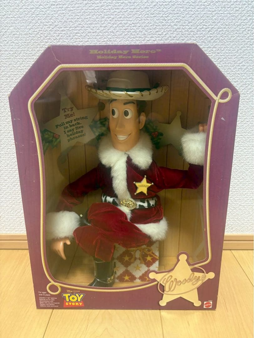トイストーリー　ウッディ　クリスマス　サンタ　トーキング　フィギュア