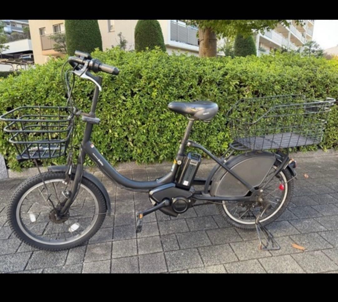 m*p様 電動幼児用自転車 ブラック 前後バスケット付き