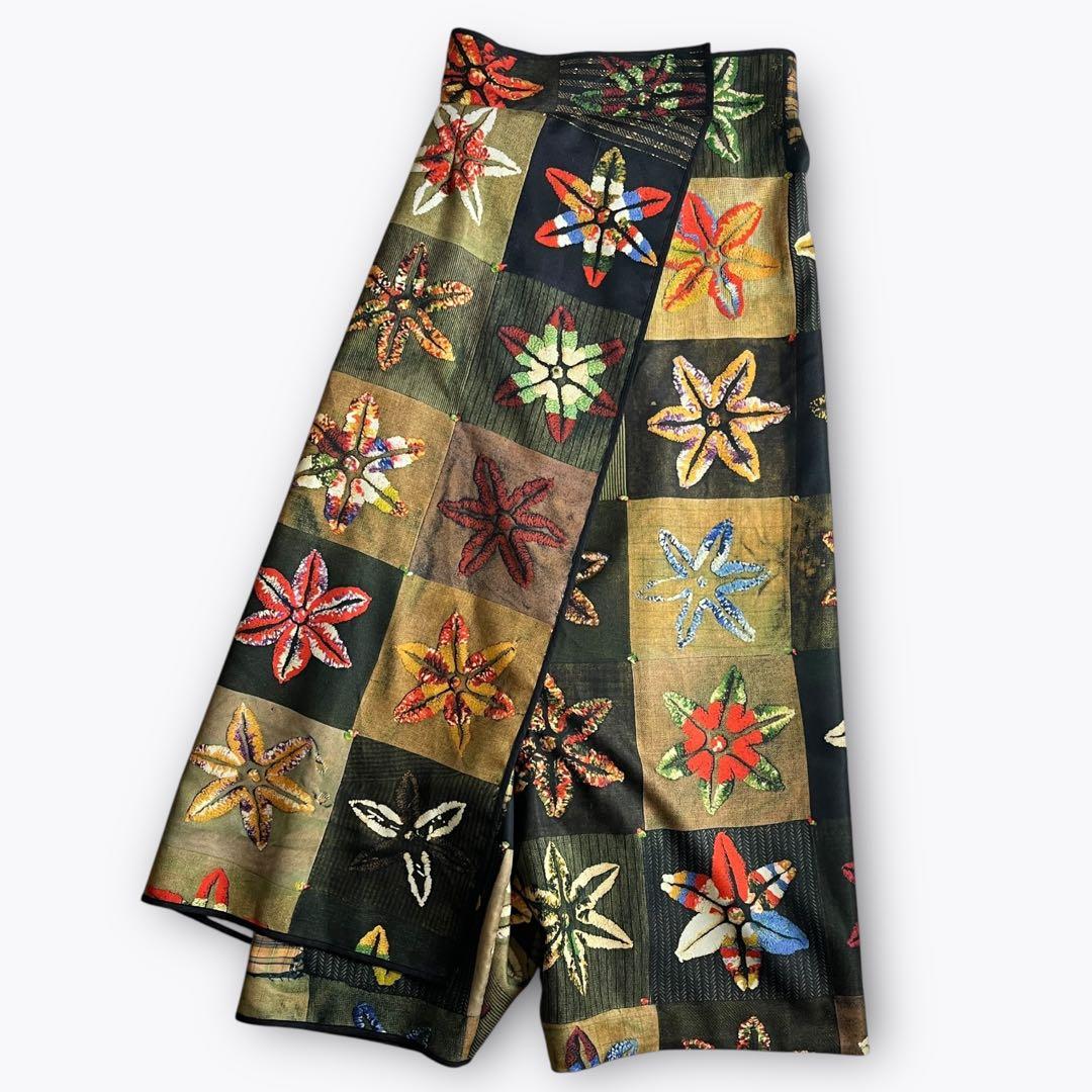 【AD1999】COMME des GARCONS 転写 ラップサルエルパンツ