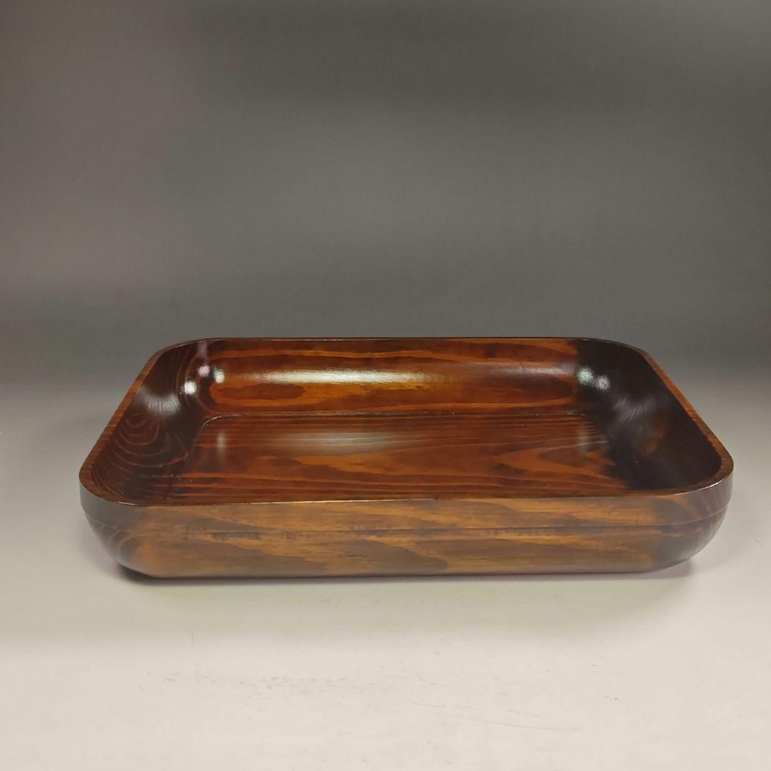 ウ291 煙草盆『木芸家　田中重希』『松行李蓋皿　莨盆　共箱』茶道具