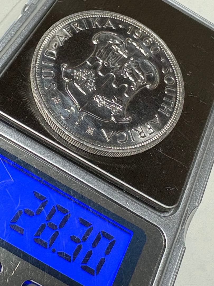 【銀貨保証】1960年銘　南アフリカ連邦成立50周年　記念銀貨　28.30g