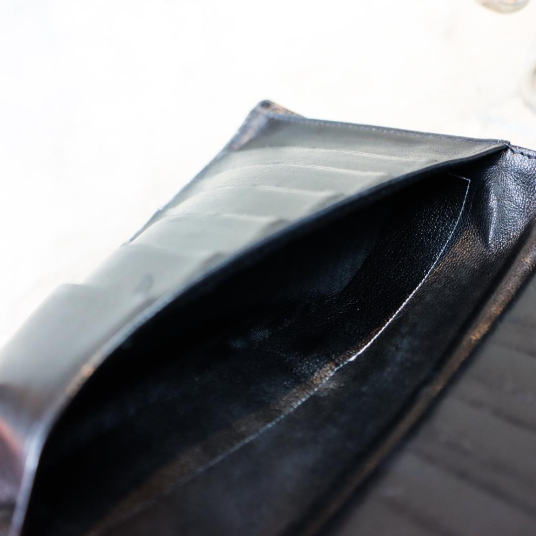 CHANEL シャネル カンボンライン 二つ折り 長財布 ブラック ココマーク