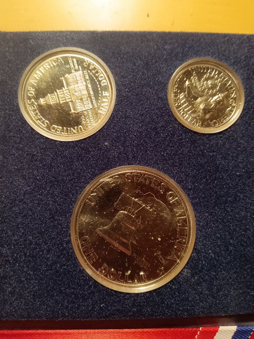 1976年 アメリカ建国200年記念 銀貨プルーフセットケース付き 銀0.400