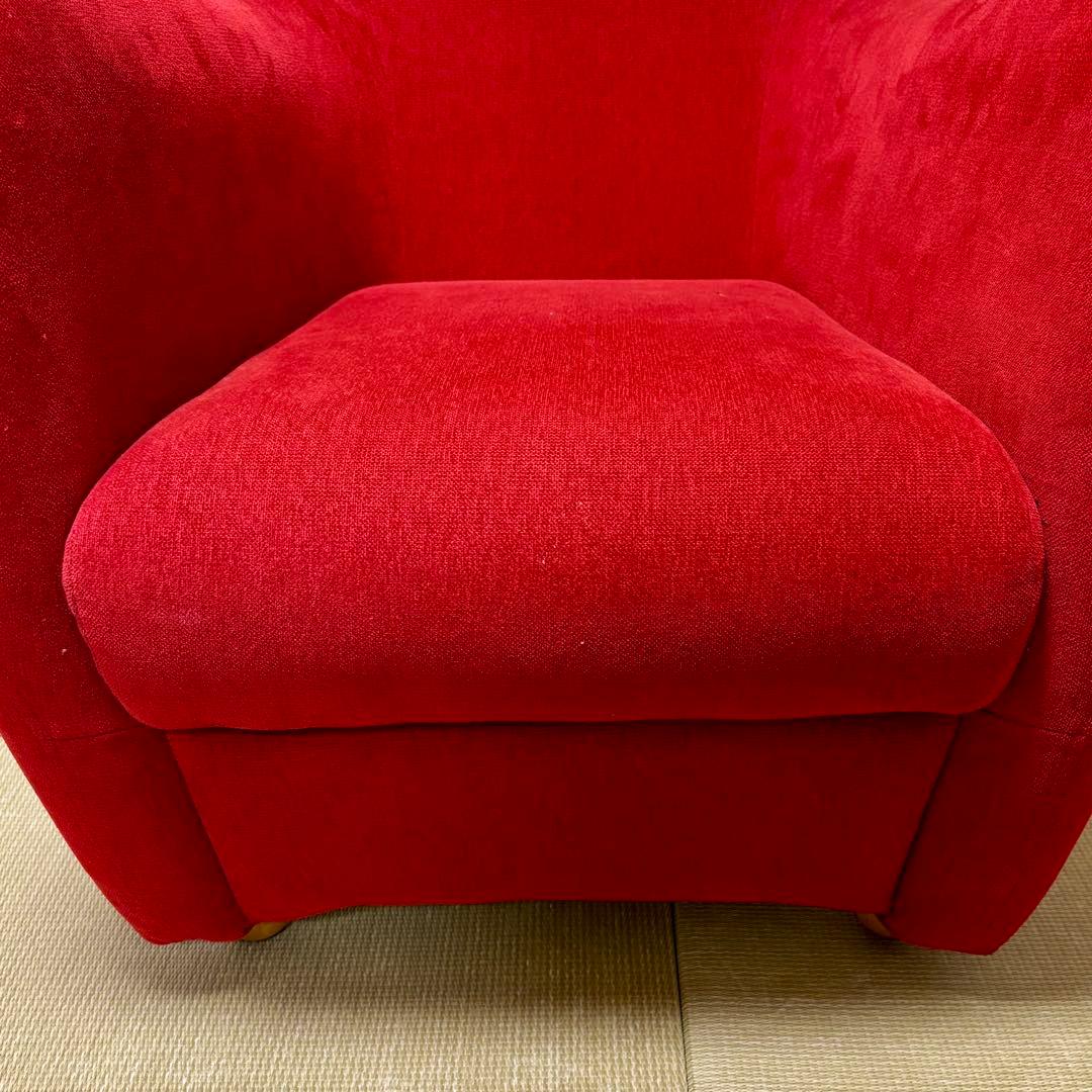 イデー　ミニミラーアームチェア　レッド