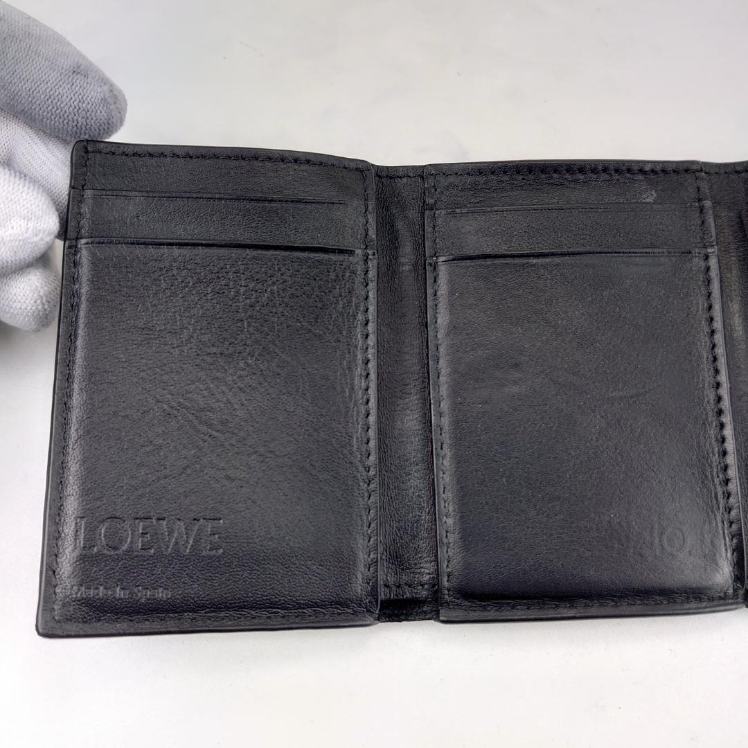 【ちょこ様用】ロエベ　Wホック　三つ折り財布（箱・内袋付き）　1202