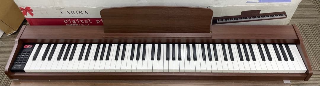 電子ピアノ88鍵盤 給電タイプ　木目調ボディ　マホガニー