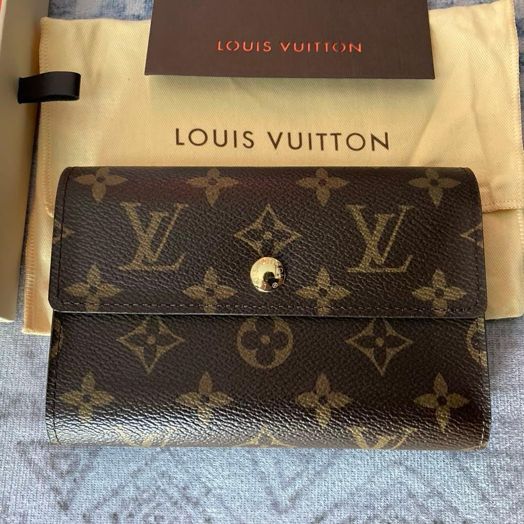 ルイヴィトン モノグラム　3つ折り　レディース財布