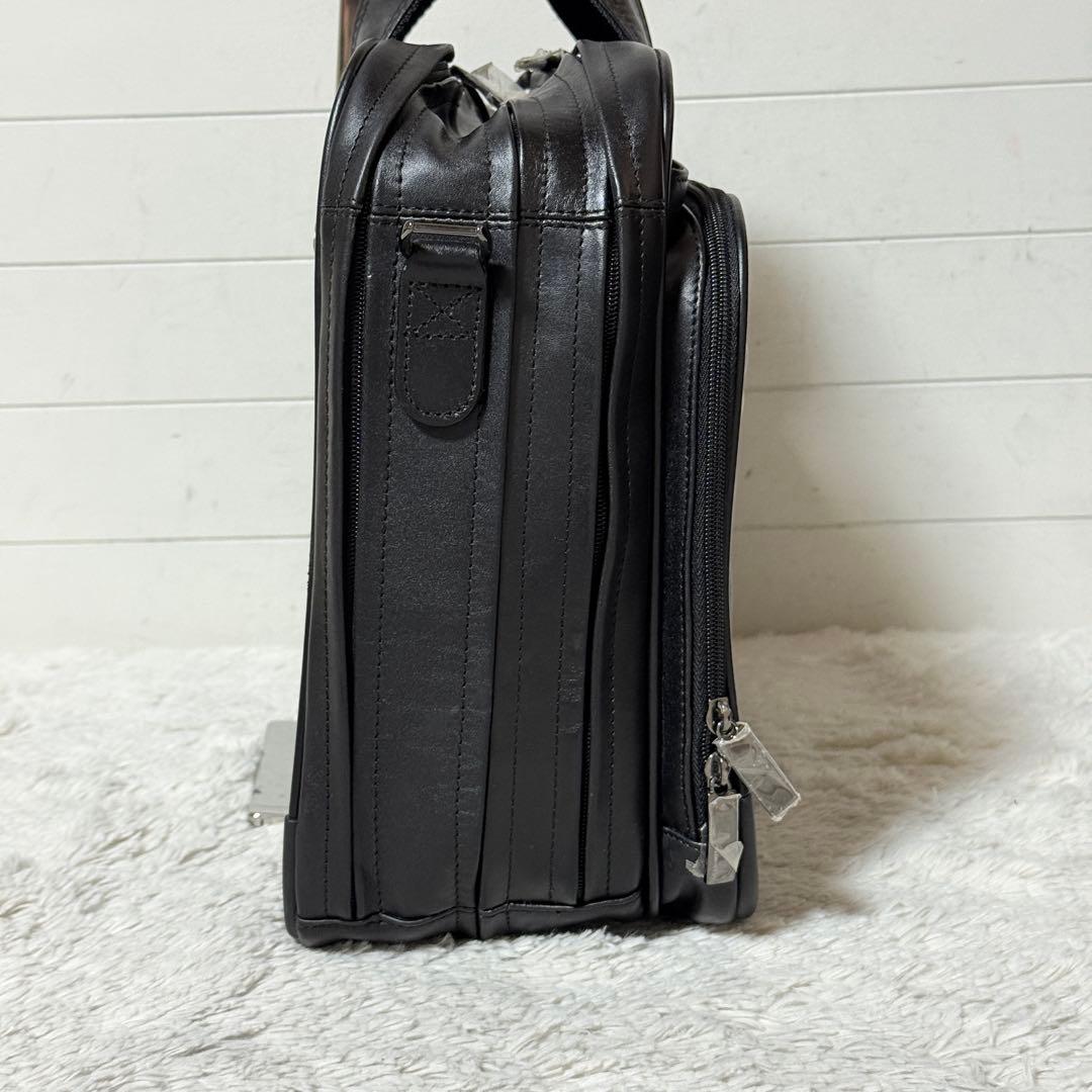 未使用✨ゼロハリバートン　レザー　ビジネスバッグ　ブラック　大容量　2way