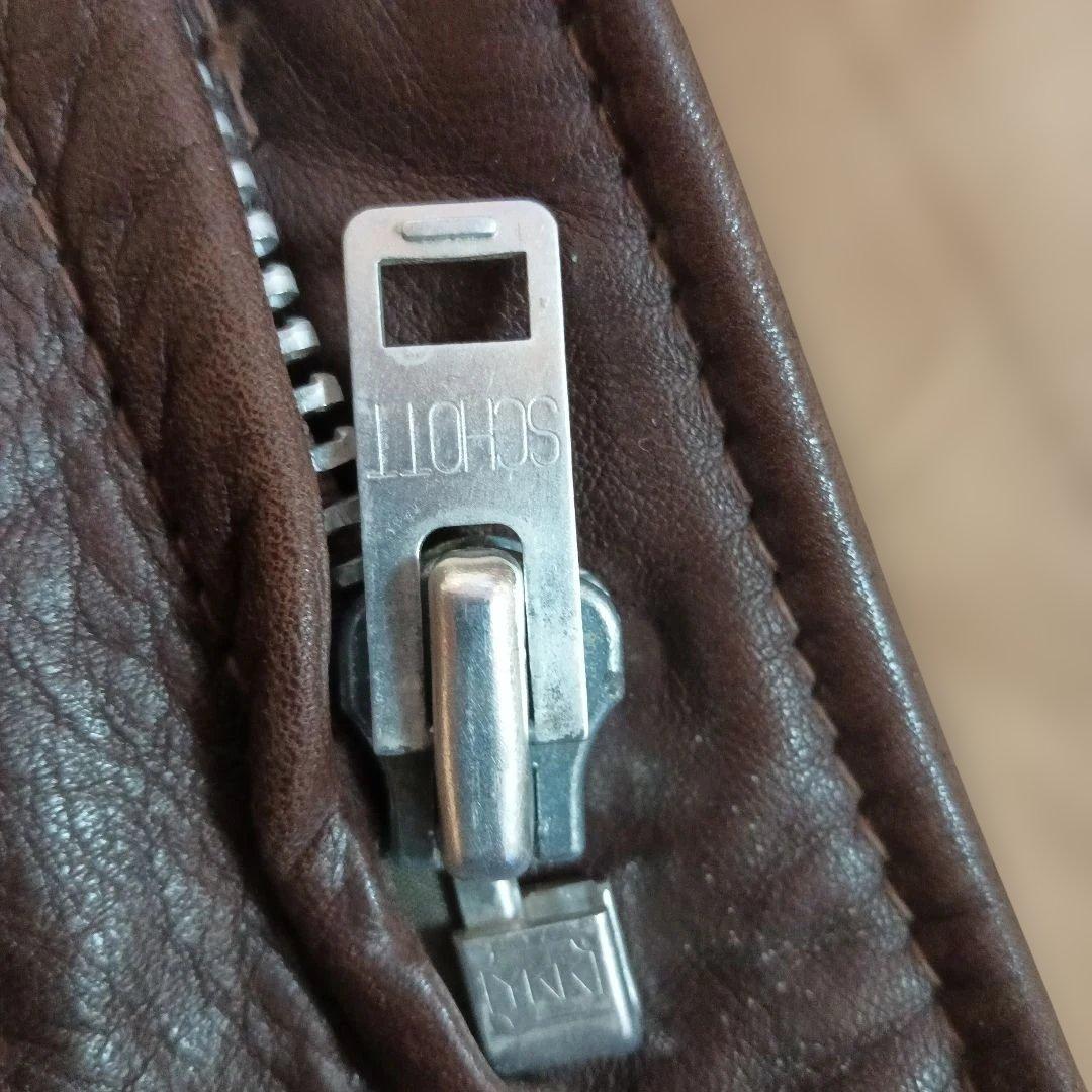 t*a様 Schott 定価18万　希少カラーシングルライダースジャケット ビン