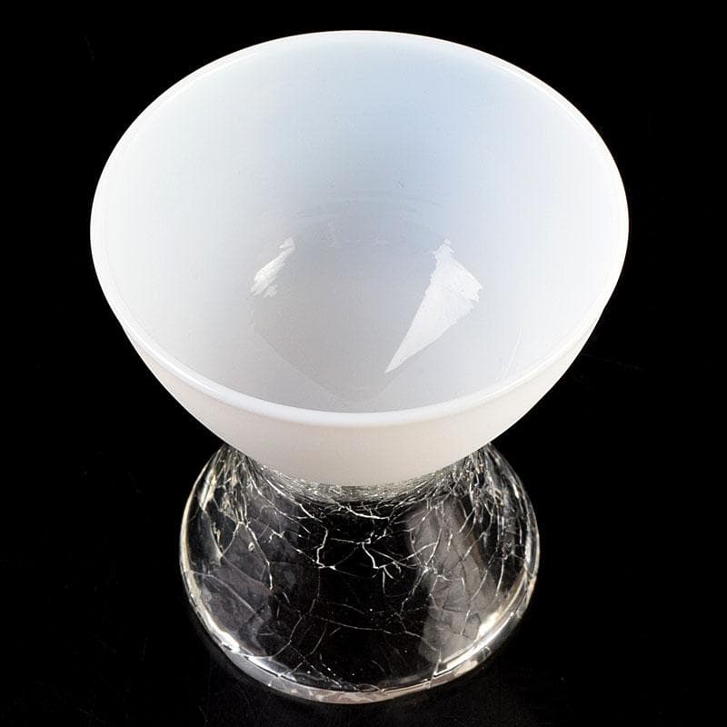 ガラス工芸　山巓堂　末國清吉作　台付盃　共箱　N　9128