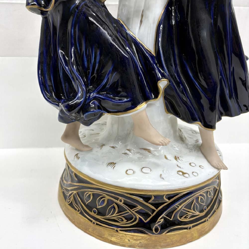 ロイヤル・ダックス・ボヘミア 三美神 大型フィギュリン41cm 花瓶 D刻印