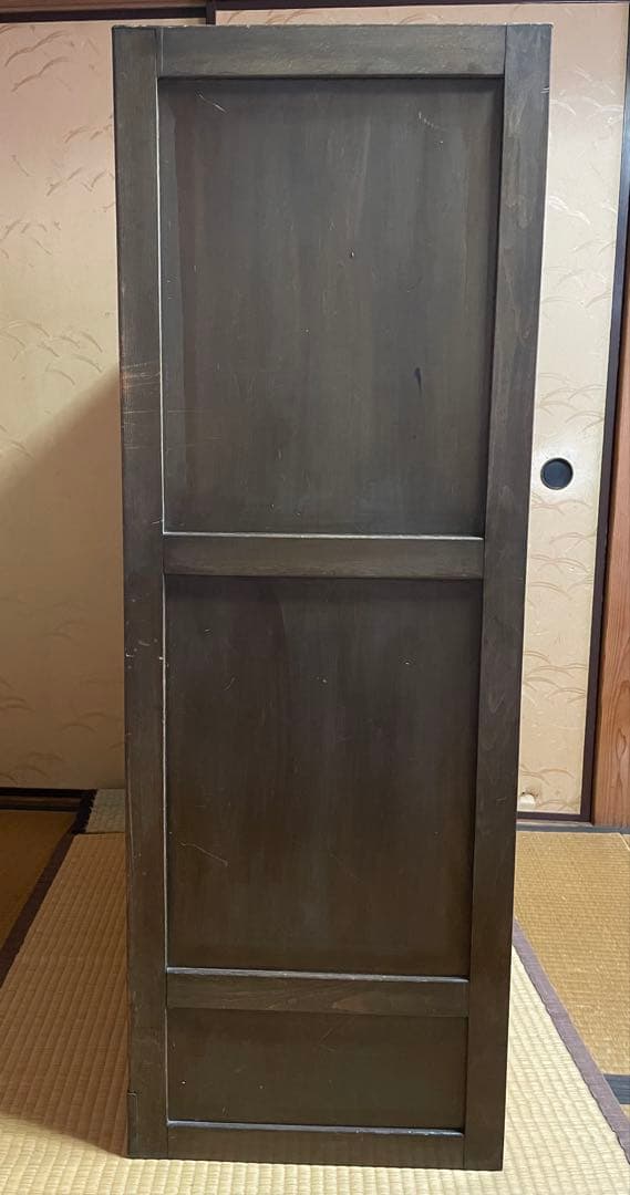 little meさん専用木製 箪笥 7段引出し ガラス扉付鍵付き 昭和レトロ