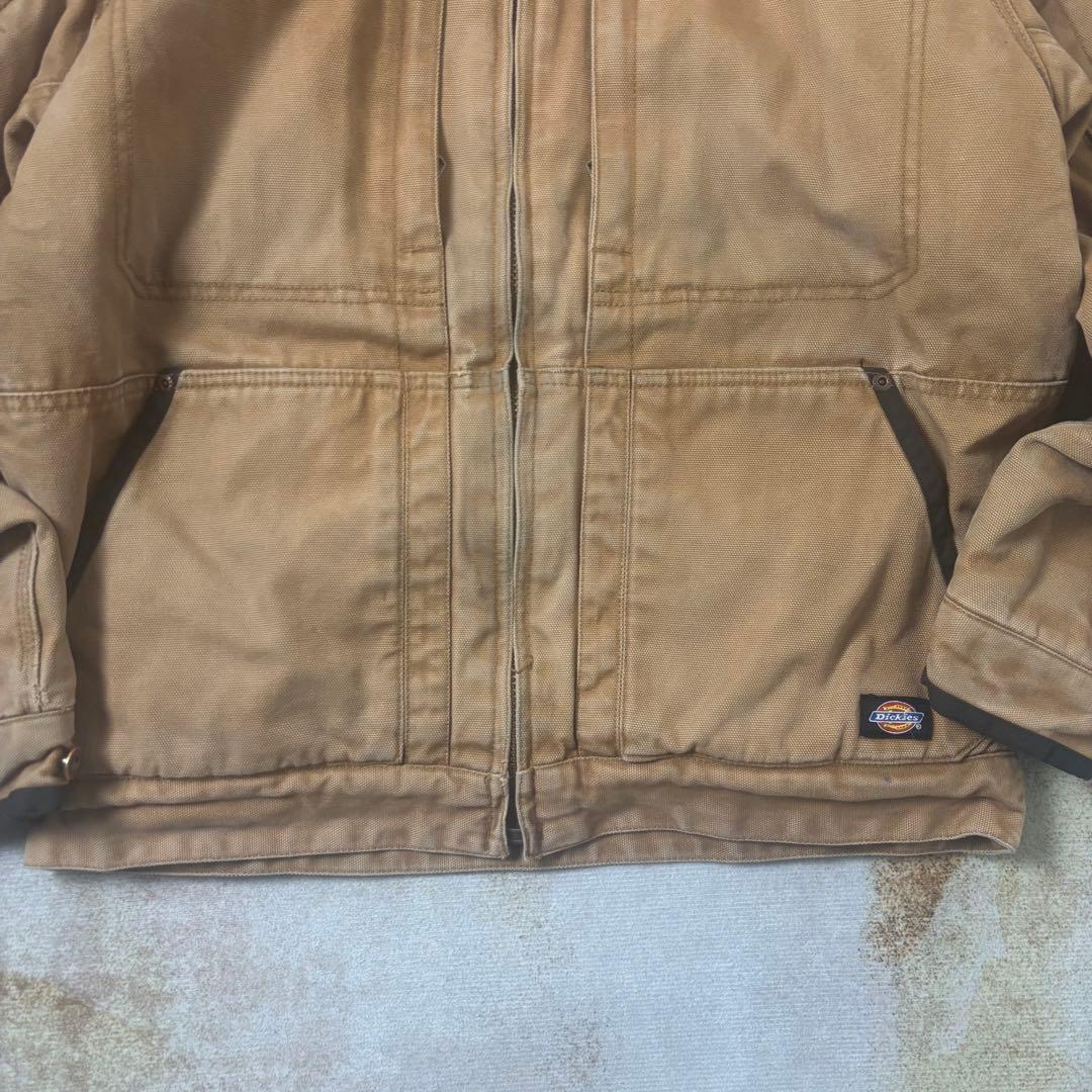【古着】Dickies中綿ダックワークJKT茶Lフェード