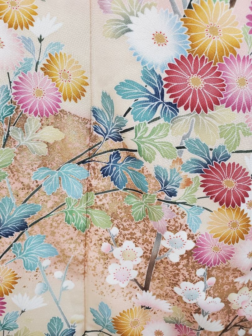 685ー72番　在庫処分　着物　正絹　振袖　成人式　手描き　京友禅染め　在庫処分