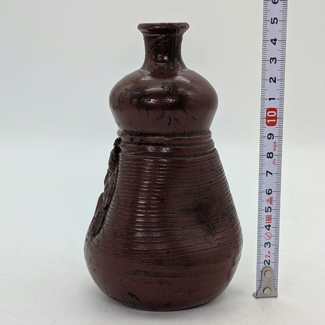 江戸末期 古備前 三方徳利 合箱合布 人形徳利 とっくり 一輪挿し花入 備前焼