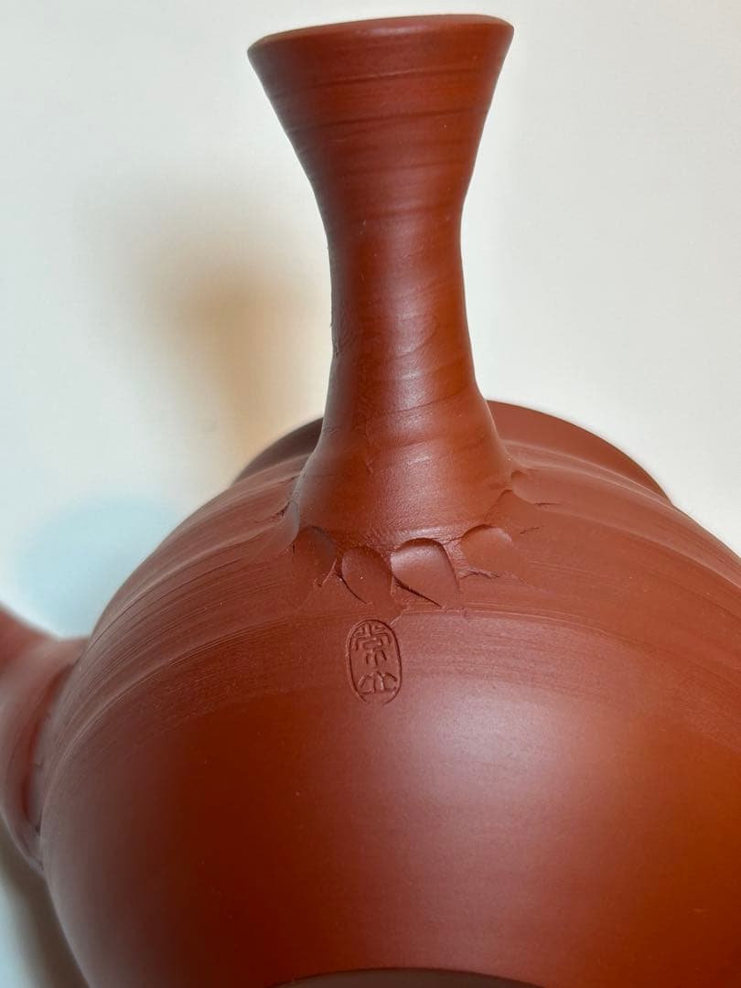 三代目　山田常山 常滑焼 朱泥茶器揃 急須 湯冷 湯呑 5客 人間国宝