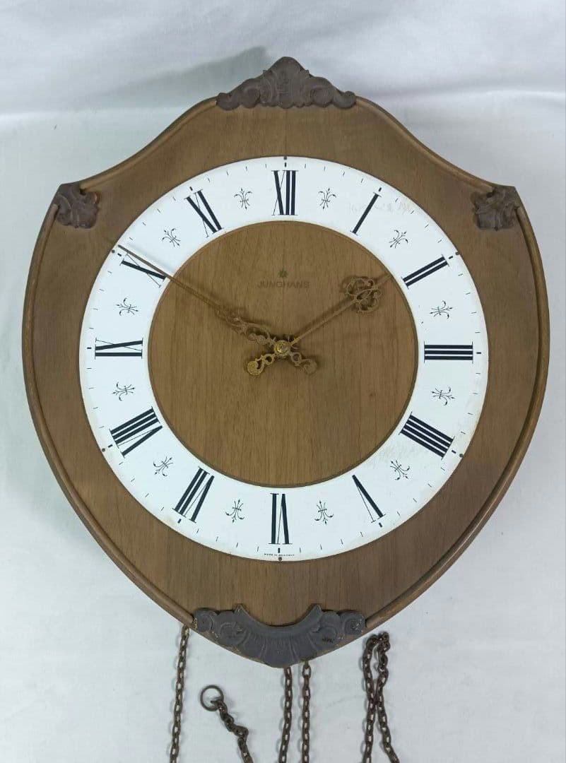 JUNGHANS　ユンハンス　木製掛け時計　分銅式　アンティーク　振り子時計