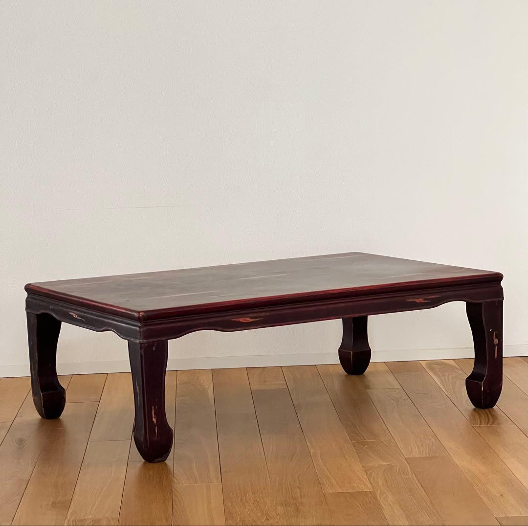 漆塗り 座卓 机 テーブル ちゃぶ台 古家具 昭和レトロ