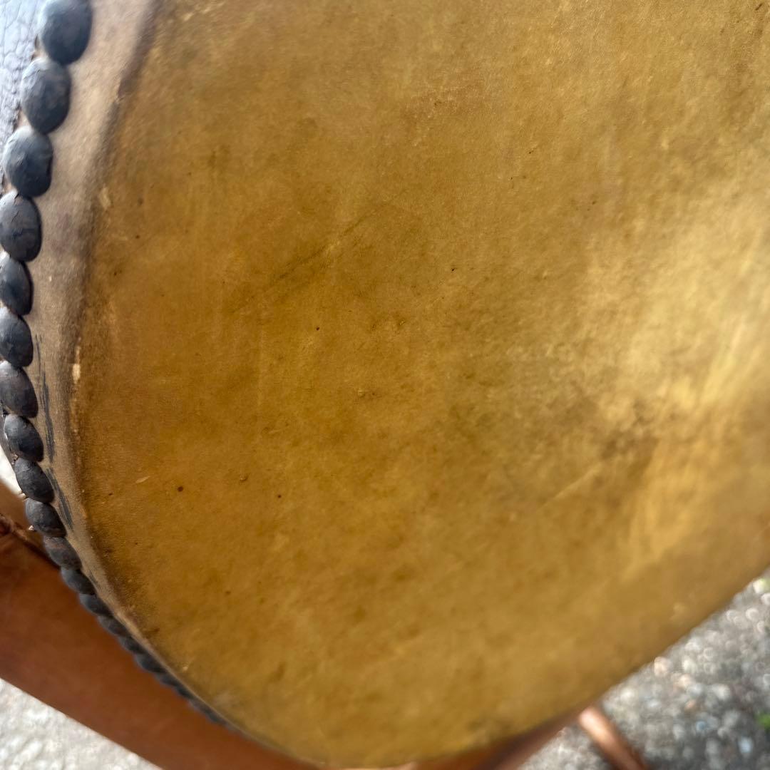 瞬間的お値下げ❣️ヴィンテージ　和太鼓 木製フレーム バチ付き