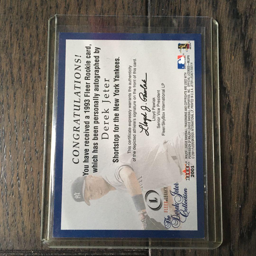 ジーター1993Fleer Rookie autocardです。