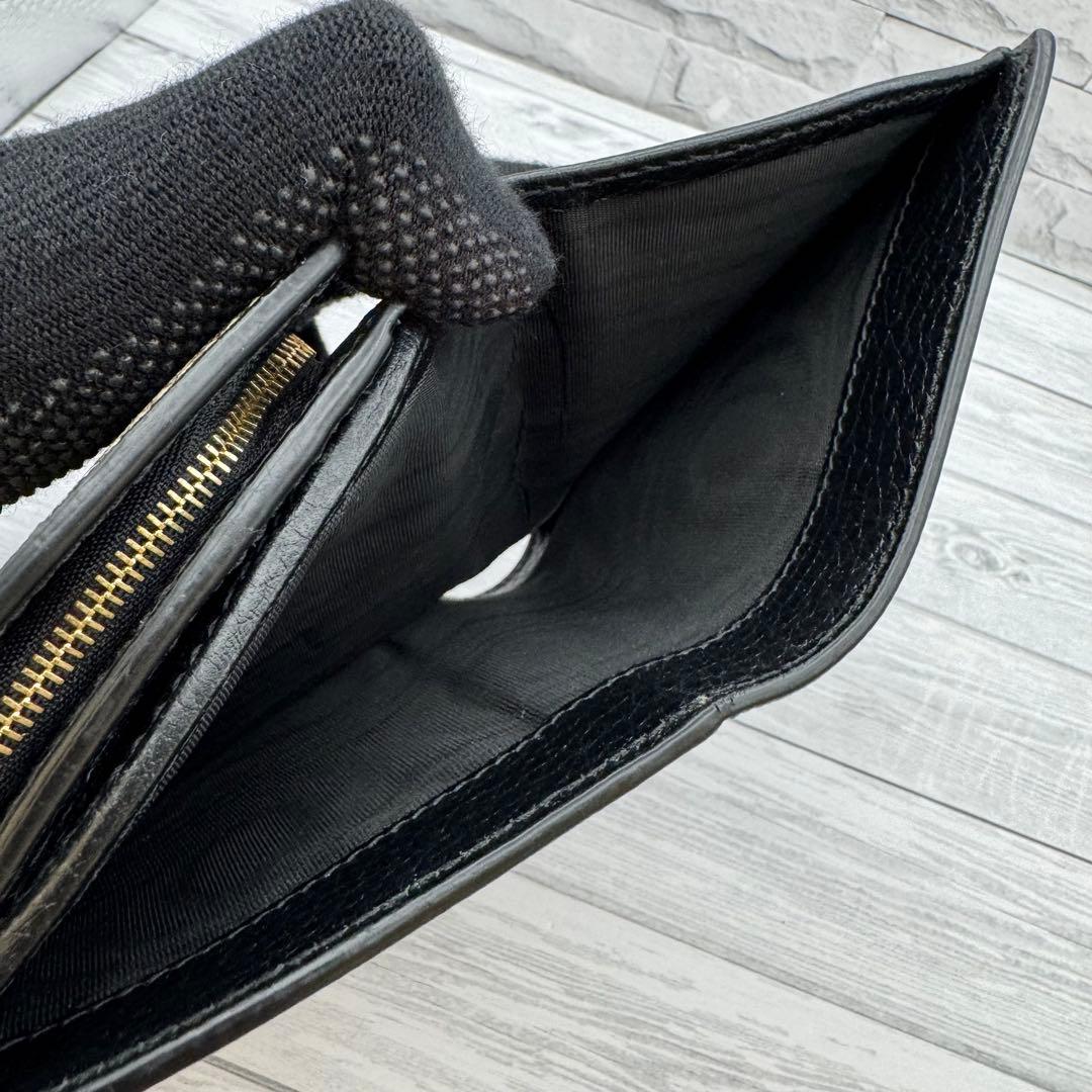 【極美品】GUCCI 二つ折り財布 GG柄 スプリーム マーモント ブラック