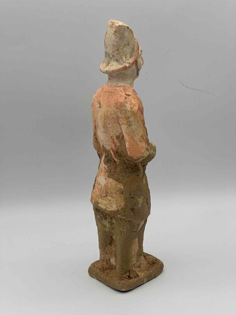 唐時代　加彩胡人　陶俑彩絵　陶俑極上品　【旧家旧蔵】唐物(A-36)