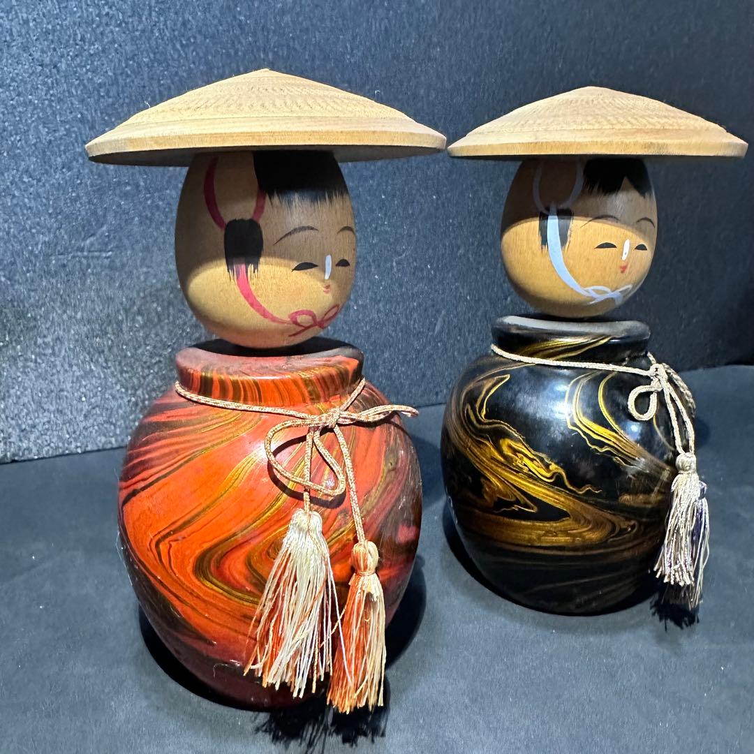 ビンテージ鳴子漆器　こけし