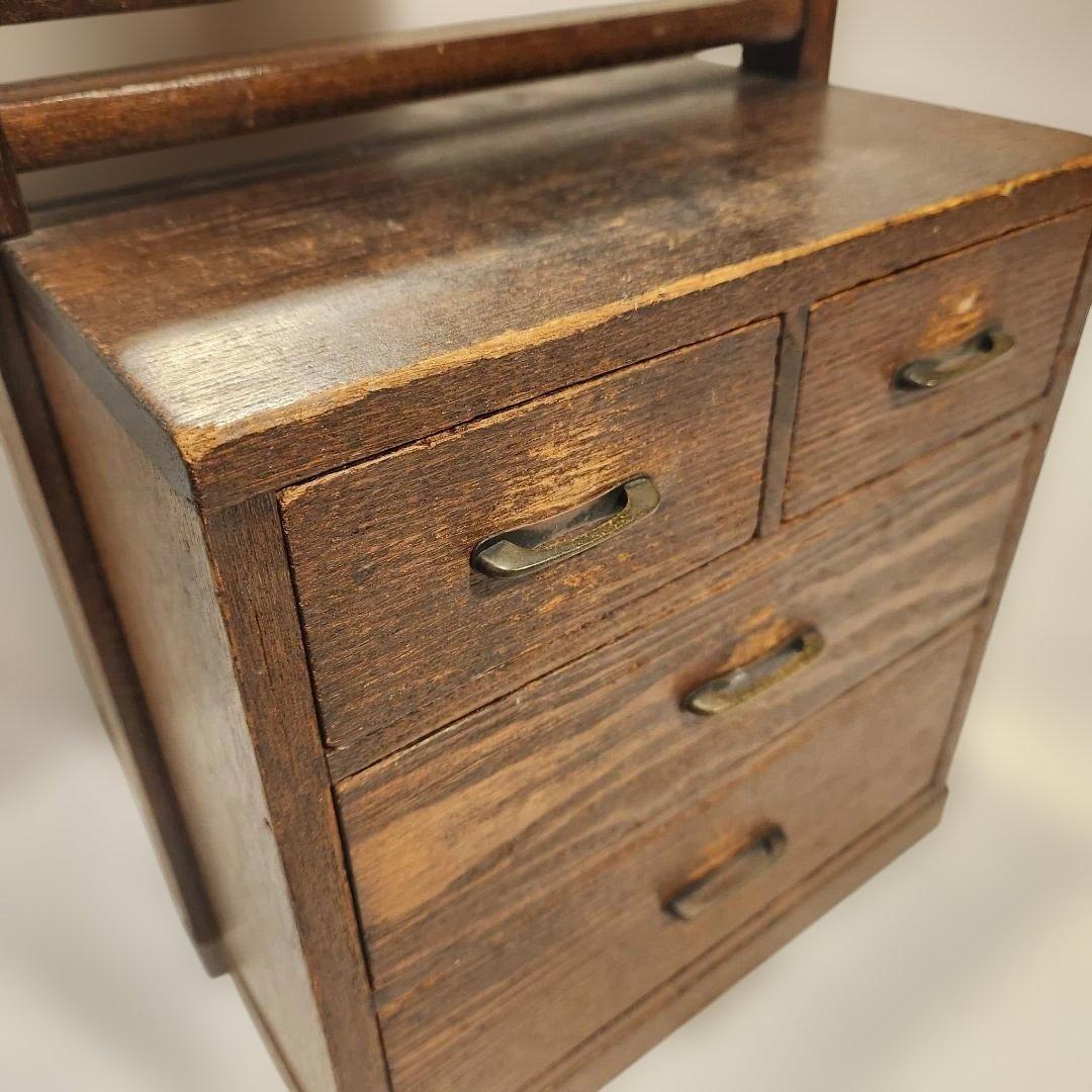 レトロ 鏡台 姿見 小引き出し古家具 時代家具 和モダン スタンドミラー 古民家