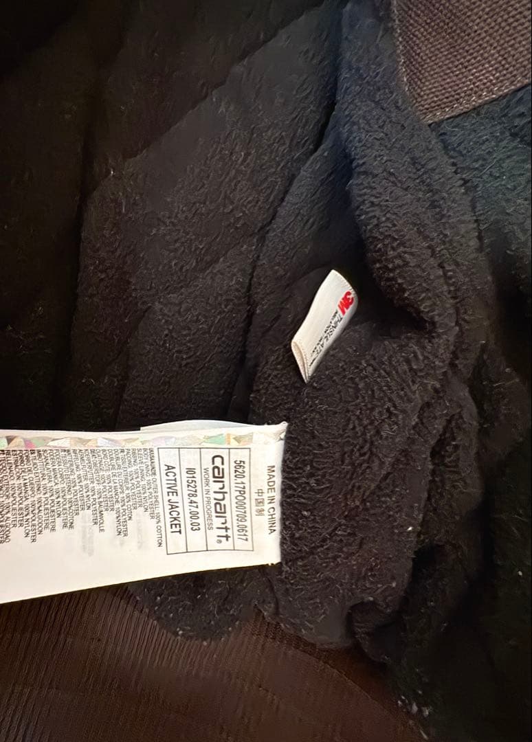 Carhartt アクティブジャケット S ダーク ブラウン ブルゾン パーカー