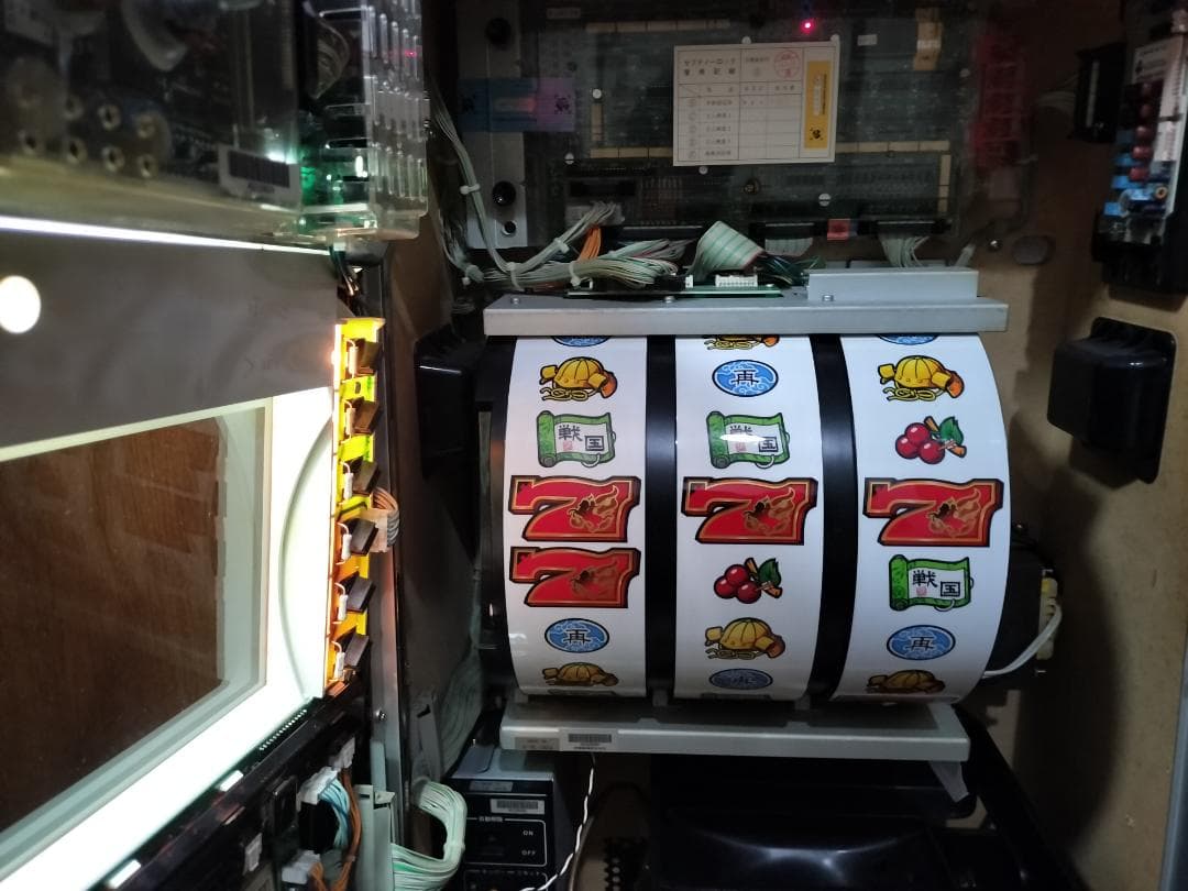 【パチスロ実機】山佐★天下布武R【オートプレイ付不要機付】４号機・希少台